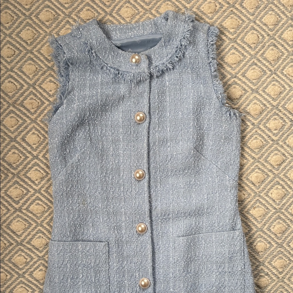 Kate spade Sleeveless Tweed Dress with Pearl Buttons - Picture 6 of 7